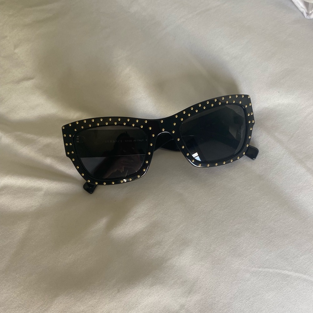 Black and Gold Versace Glasses